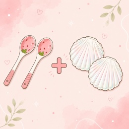 2 łyżeczki + 2 gacha muszle